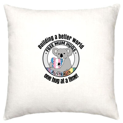 Linen Cushion Cover - Trans Logo + Building a better world Thumbnail