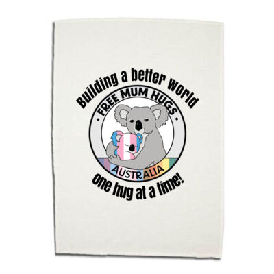 Linen Tea Towel - Trans Logo + Building a better world Thumbnail