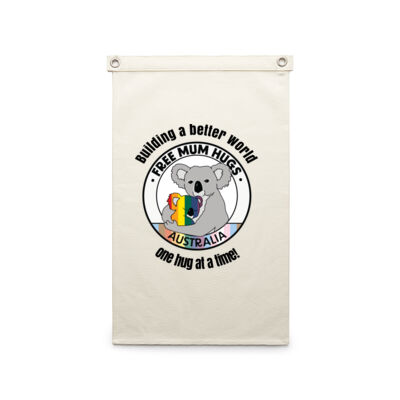 Canvas Flag - FMHA Logo + Building a better world Thumbnail