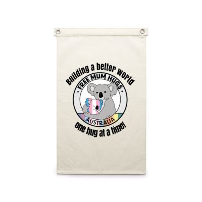 Canvas Flag - Trans Logo + Building a better world Thumbnail