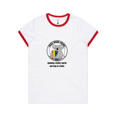 FMH - RTP -  AS Colour Women's Ringer Tee 4053  Sizes XS > XL Thumbnail