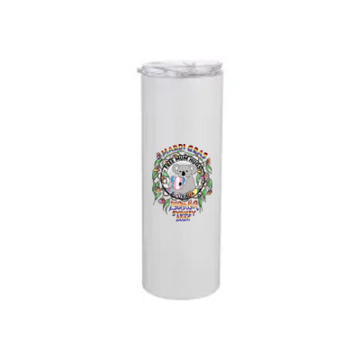 Sydney Mardi Gras & Fair Day 2026 Official Trans Stainless Steel Skinny Tumbler with Straw and Lid Thumbnail